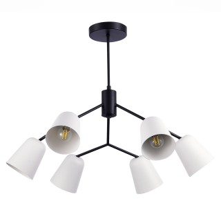 SLE155942-06 Люстра потолочная Черный/Белый E14 6*40W MARIO-foto2