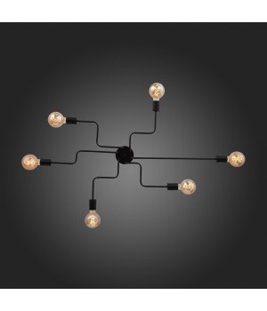 SL419.442.06 Люстра потолочная Черный E27 6*60W ANO-foto11