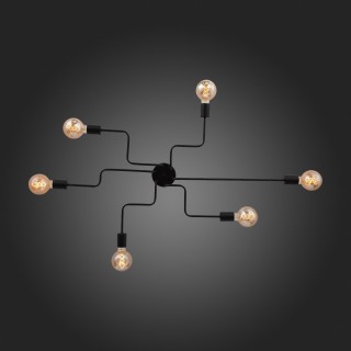 SL419.442.06 Люстра потолочная Черный E27 6*60W ANO-foto11