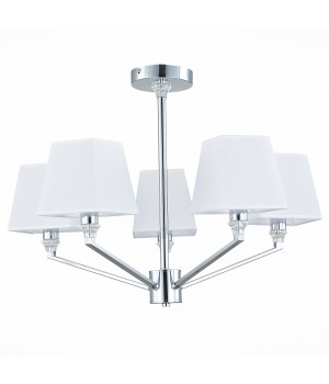 SLE107602-05 Люстра потолочная Хром/Белый E14 5*40W GRINDA-foto2