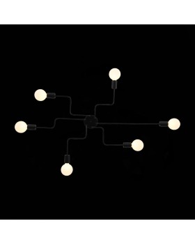 SL419.442.06 Люстра потолочная Черный E27 6*60W ANO-foto4