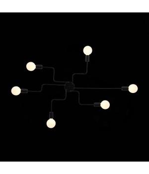 SL419.442.06 Люстра потолочная Черный E27 6*60W ANO-foto4