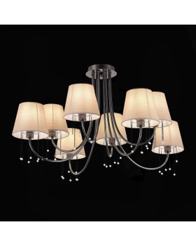 SLE1118-802-08 Светильник потолочный Черный хром/Бежевый E14 8*40W ALLURIA-foto4