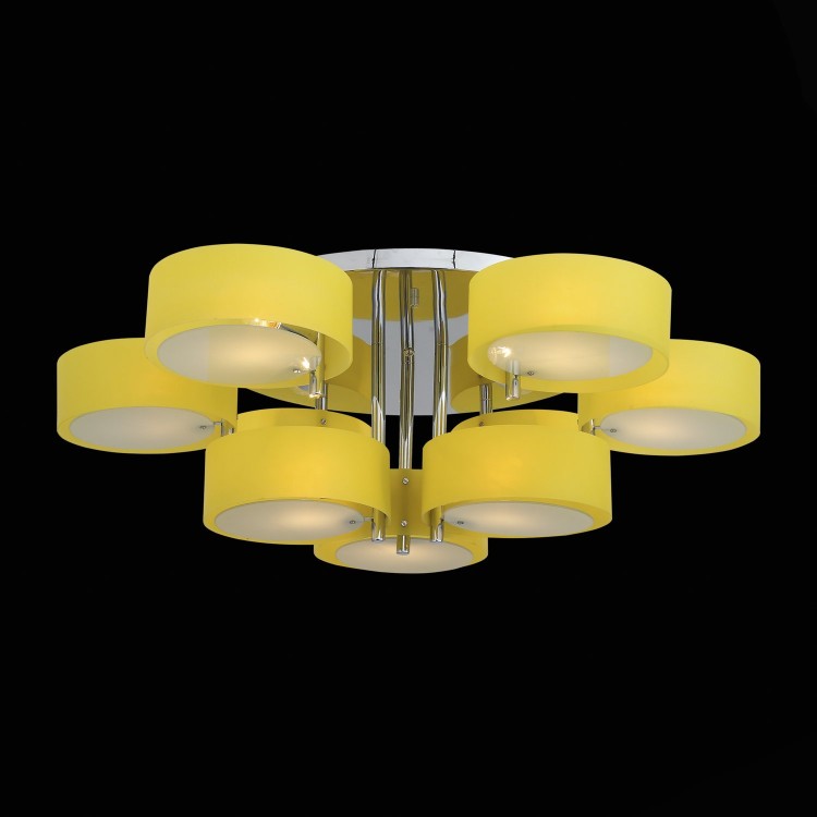 SL483.092.09 Люстра потолочная Хром/Желтый E27 9*60W FORESTA