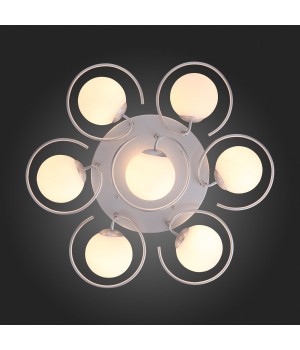 SL418.102.07 Люстра потолочная Серебристый/Белый E27 7*60W GALIO-foto9