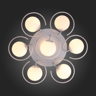 SL418.102.07 Люстра потолочная Серебристый/Белый E27 7*60W GALIO-foto9