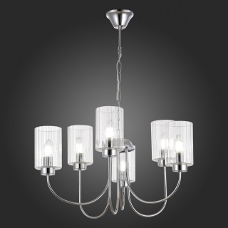 SLE1127-103-06 Светильник подвесной Хром/Прозрачный E14 6*40W TILDA-foto5