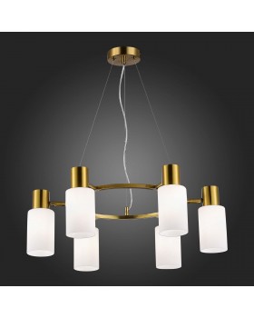 SLE1139-303-06 Светильник подвесной Латунь/Белый E14 6*60W GESSI-foto6