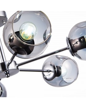 SLE155402-06 Люстра потолочная Хром/Дымчатый E27 6*60W PALLO-foto3