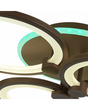 SLE200372-04RGB Светильник потолочный Кофейный/Белый LED 1*100W RGB 8W 3000-6000K LETO-foto6