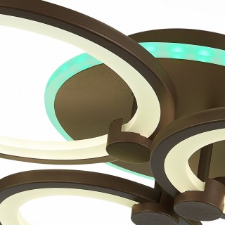 SLE200372-04RGB Светильник потолочный Кофейный/Белый LED 1*100W RGB 8W 3000-6000K LETO-foto6