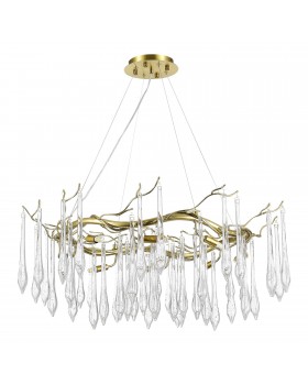 SL1660.203.10 Светильник подвесной ST-Luce Шампань/Шампань, Прозрачный G9 10*5W 4000K TEARDROPS-foto2