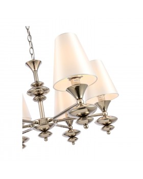 SL1137.103.06 Люстра подвесная Никель/Белый E14 6*40W RIONFO-foto2