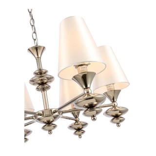 SL1137.103.06 Люстра подвесная Никель/Белый E14 6*40W RIONFO-foto2