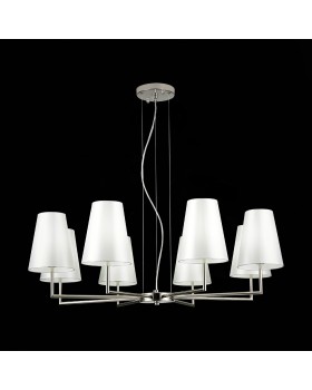 SLE105903-08 Светильник подвесной Никель/Белый E14 8*40W BELLINO-foto4