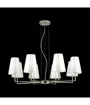 SLE105903-08 Светильник подвесной Никель/Белый E14 8*40W BELLINO-foto4