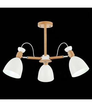 SLE103802-03 Люстра потолочная Светлое дерево, Белый/Белый E27 3*60W BALCAMO-foto4