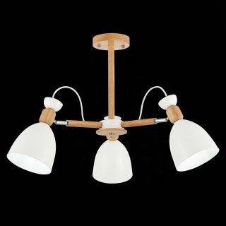 SLE103802-03 Люстра потолочная Светлое дерево, Белый/Белый E27 3*60W BALCAMO-foto4