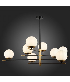 SL1203.422.08 Люстра потолочная ST-Luce Черный, Латунь/Белый E27 8*60W LIMANO-foto5