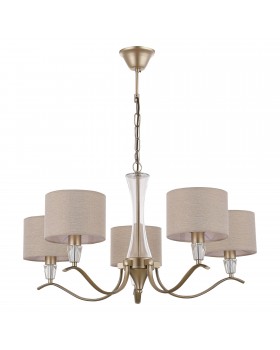 SLE1126-203-05 Светильник подвесной Шампань/Бежевый E14 5*40W CASSIA-foto2