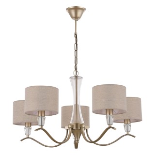 SLE1126-203-05 Светильник подвесной Шампань/Бежевый E14 5*40W CASSIA-foto2