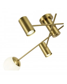 SLE1105-302-06 Светильник потолочный Латунь/Белый GU10+E27 3+3*5+60W RAITO-foto3