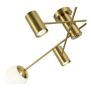 SLE1105-302-06 Светильник потолочный Латунь/Белый GU10+E27 3+3*5+60W RAITO-foto3