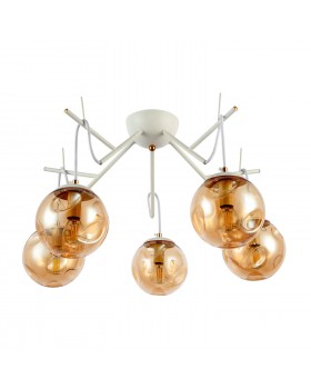 SLE110202-05 Люстра подвесная Белый/Янтарный E14 5*40W CALLETTA-foto2