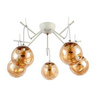 SLE110202-05 Люстра подвесная Белый/Янтарный E14 5*40W CALLETTA-foto2