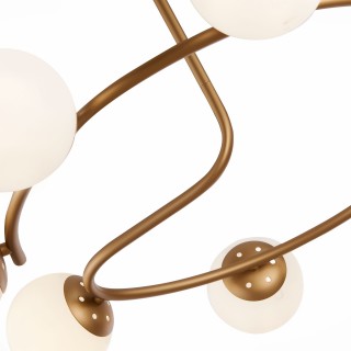 SLE220602-08 Люстра потолочная Золотистый/Белый E14 8*40W CALABRIA-foto3