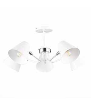 SLE106702-05 Светильник потолочный Белый,Хром/Белый E27 5*60W LERE-foto2