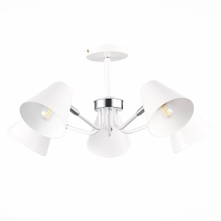 SLE106702-05 Светильник потолочный Белый,Хром/Белый E27 5*60W LERE-foto2