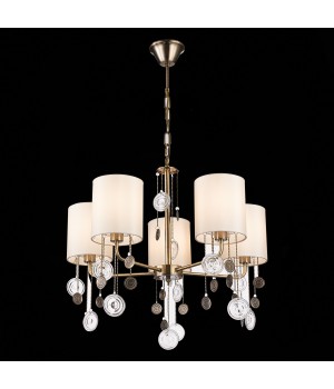 SLE107933-05 Люстра подвесная Бронза/Бежевый E14 5*40W SEVILLA-foto7