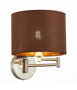 SLE300591-01 Бра Никель/Золотистый, Коричневый E27 1*40W BRESCIA-foto3