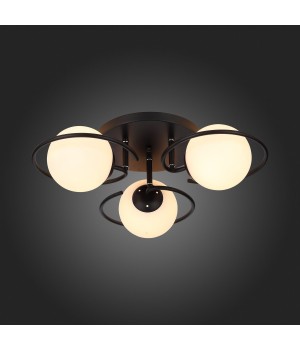 SL418.402.03 Люстра потолочная Черный/Белый E27 3*60W GALIO-foto7