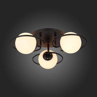 SL418.402.03 Люстра потолочная Черный/Белый E27 3*60W GALIO-foto7