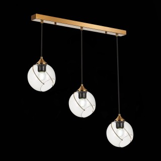 SLE103103-03 Светильник подвесной Золотистый/Прозрачный E27 3*60W SATTURO-foto6