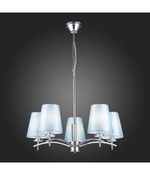 SLE105613-05 Люстра подвесная Хром/Светло-голубой E14 5*40W PERAMONE-foto7