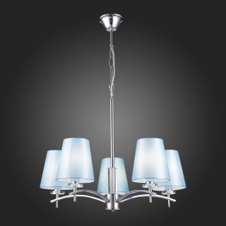 SLE105613-05 Люстра подвесная Хром/Светло-голубой E14 5*40W PERAMONE-foto7