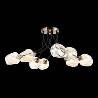 SLE205302-08 Светильник потолочный Бронза, Черный/Янтарный E14 8*40W BESANO-foto4