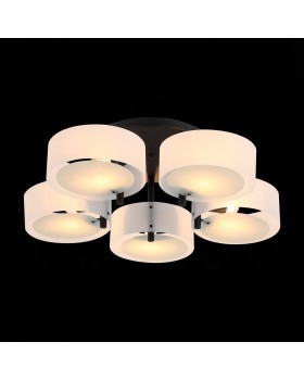 SL483.402.05 Люстра потолочная Черный/Белый E27 5*60W FORESTA-foto3