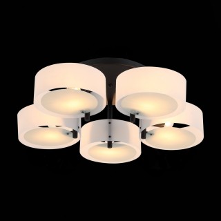 SL483.402.05 Люстра потолочная Черный/Белый E27 5*60W FORESTA-foto3