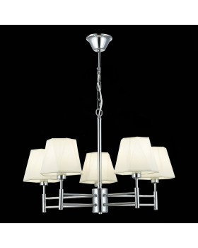SLE105403-05 Люстра подвесная Хром/Белый E14 5*40W LAGORO-foto4