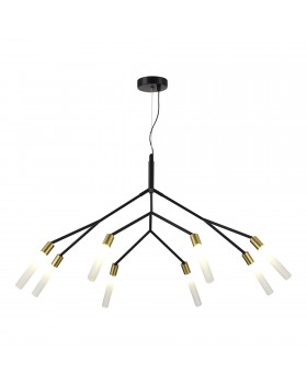 SLE1129-403-08 Светильник подвесной Черный, латунь/Белый G9 8*5W KAITO-foto2