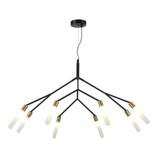 SLE1129-403-08 Светильник подвесной Черный, латунь/Белый G9 8*5W KAITO-foto2