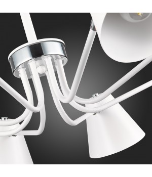 SLE106702-08 Светильник потолочный Белый,Хром/Белый E27 8*60W LERE-foto12