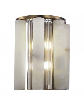 SL1516.301.02 Светильник настенный ST-Luce Бронза, Прозрачный/Бежевый Алебастр E14 2*40W DELIGHT-foto3