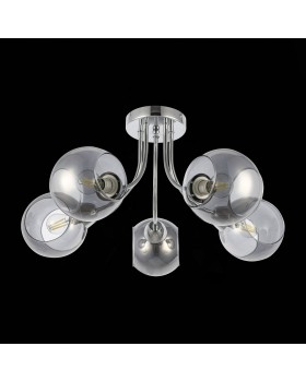 SLE102102-05 Люстра потолочная Хром/Дымчатый E14 5*40W RELOTTE-foto5