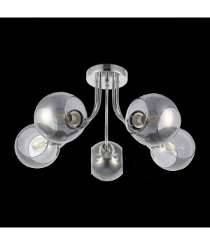 SLE102102-05 Люстра потолочная Хром/Дымчатый E14 5*40W RELOTTE-foto5
