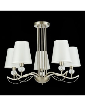 SLE111203-05 Люстра подвесная Никель, прозрачный/Белый E14 5*40W BERGAMO-foto5